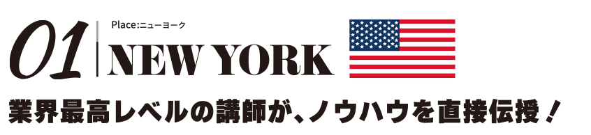 海外研修｜ニューヨーク<業界最高レベルの講師がノウハウを直越伝授！