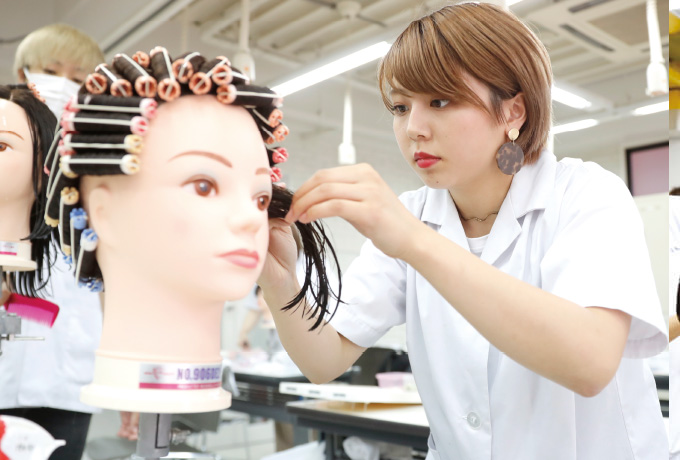 ヘアマネキン　美容学生